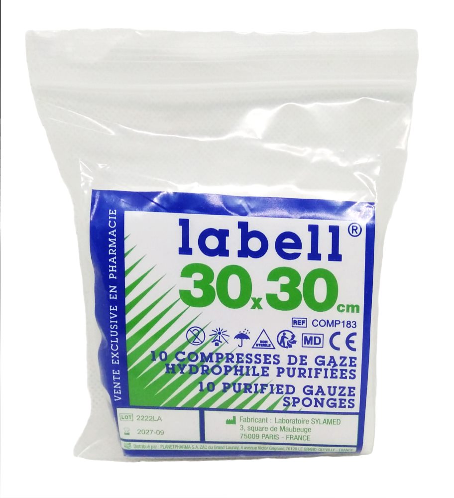 COMPRES PUR LABELL 30X30 PQ/10