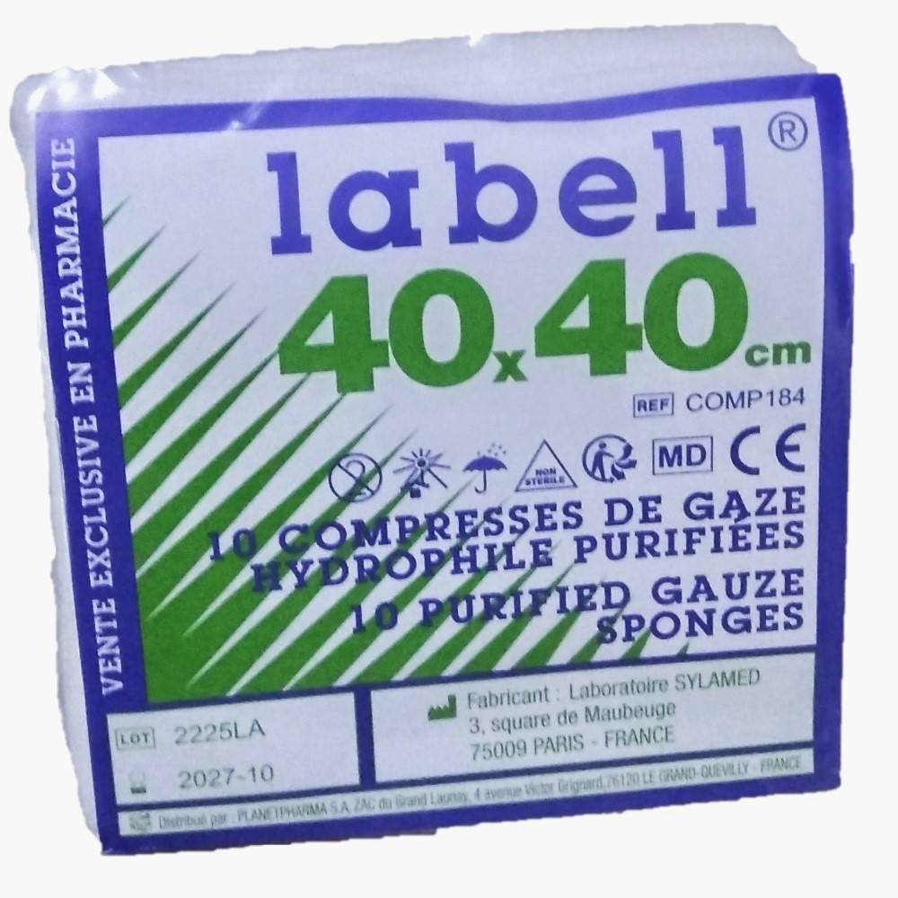 COMPRES PUR LABELL 40X40 PQ/10