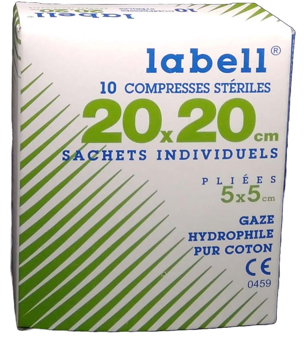 COMPRES STER LABELL 20X20 B/10