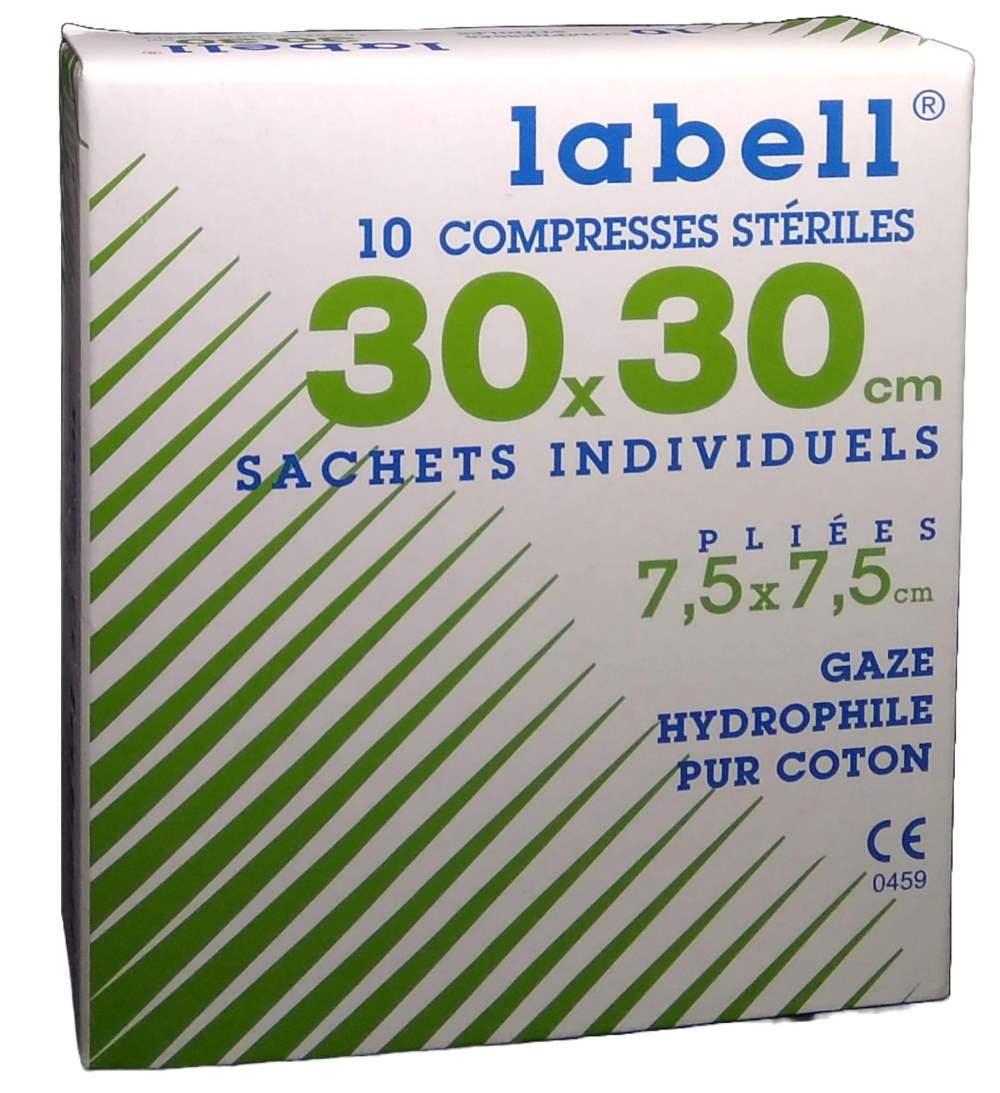 COMPRES STER LABELL 30X30 B/10