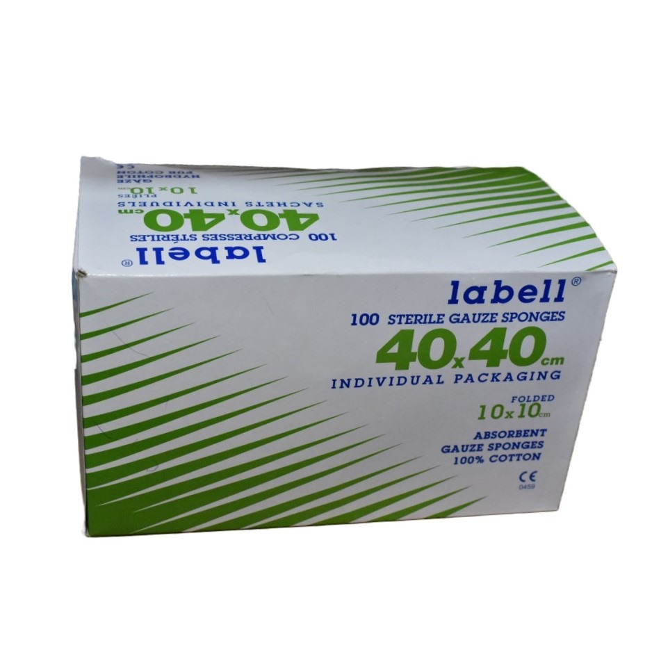 COMPRES  STER. LABELL 40X40/10