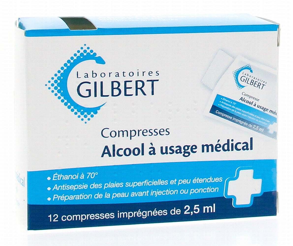 COMPRES ALCOOL IMP 2.5ML 135X165MM/12