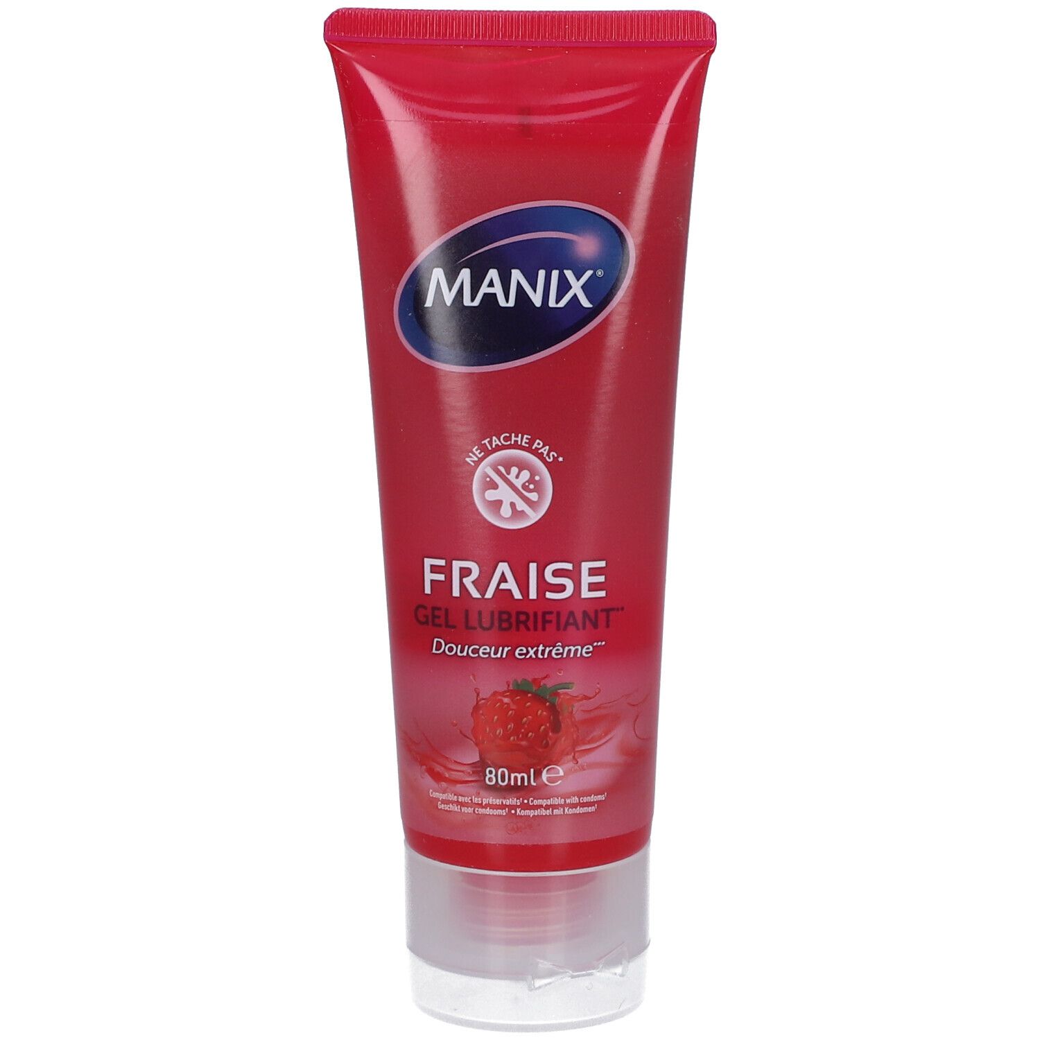 MANIX FRAISE GEL LUBRIF INTIME 80ML