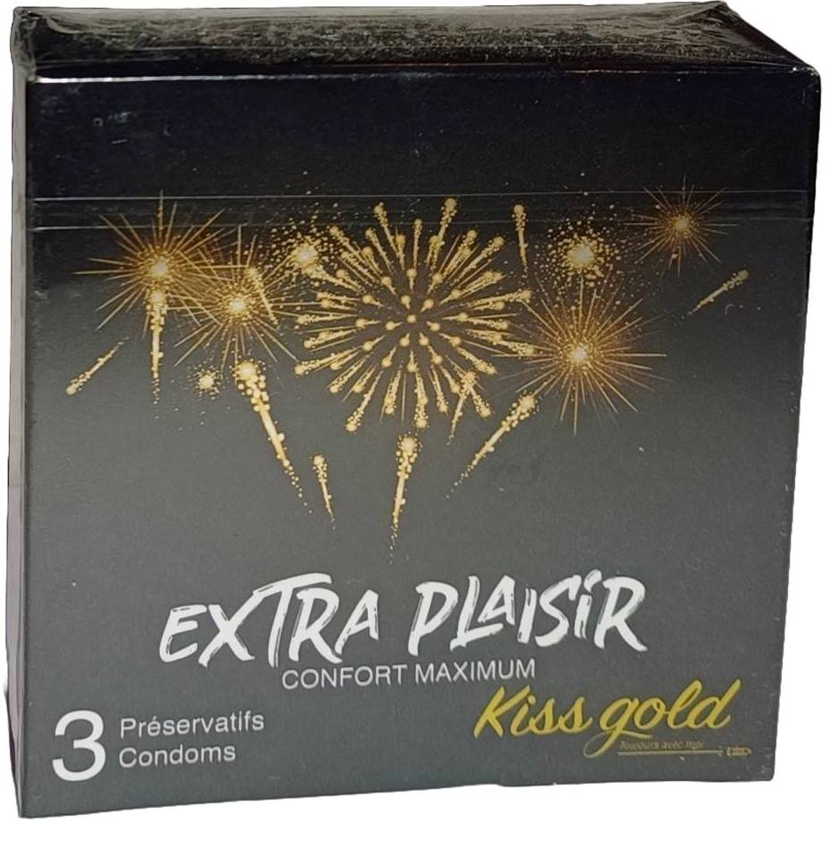 PRESERV KISS GOLD EXTRA PLAISIR B/3