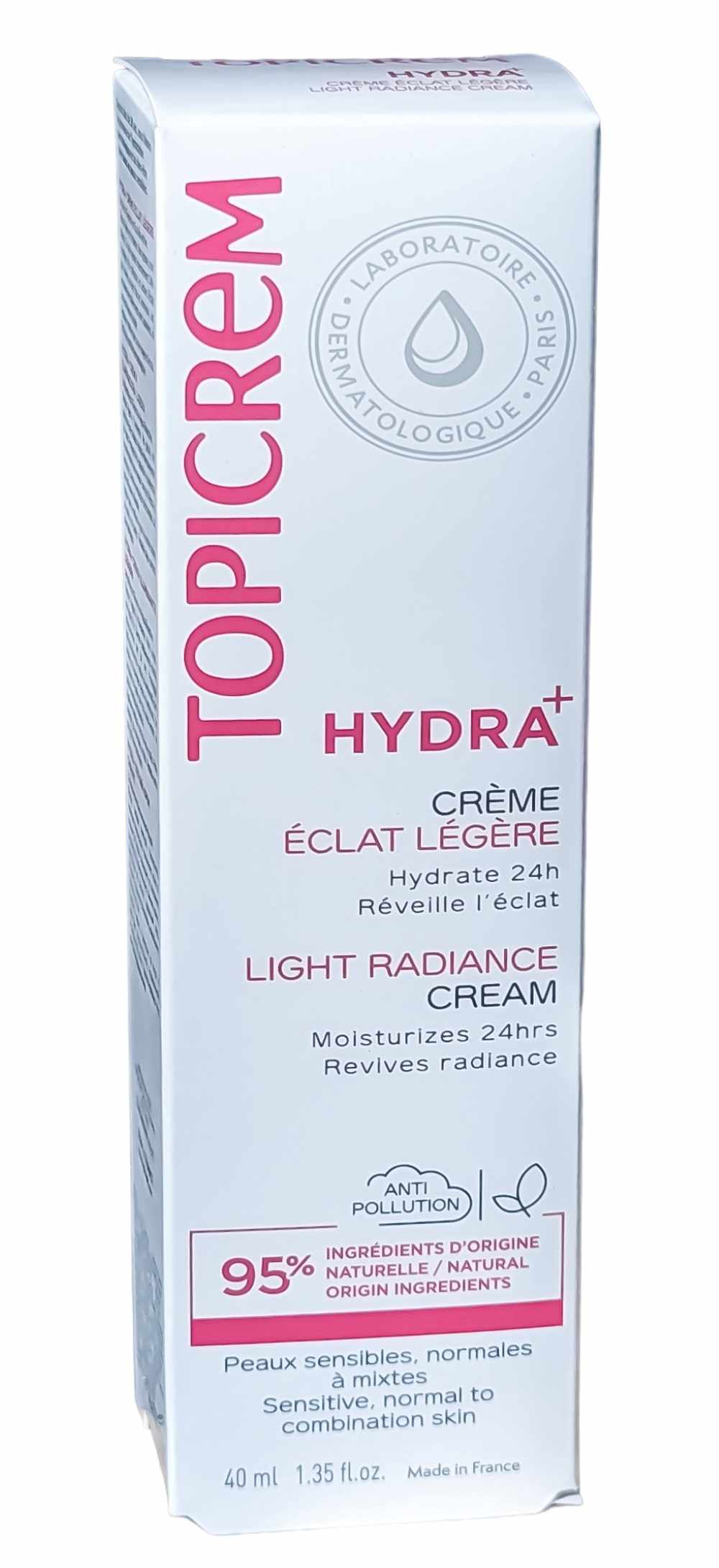 TOPICREM H + CR HYDRA ECLAT LEGERE FL/40ML